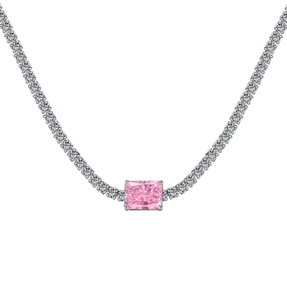 [Lumi Jewelry]2.0 carat Ornate Emerald Cut Necklace