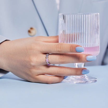 [Lumi Jewelry]Unique Colorful Emerald Cut Party Ring