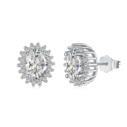 [Lumi Jewelry]Delicate Radiant Oval Cut Daily Earrings