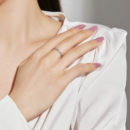 [Lumi Jewelry]Sparkling Vibrant Round Shape Daily Ring