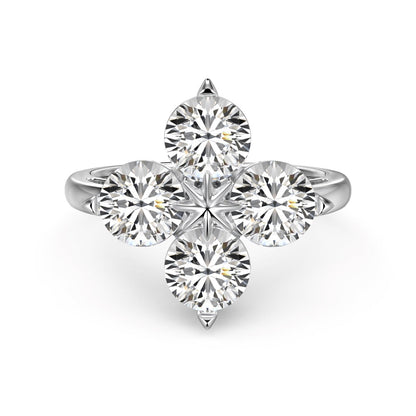 [Lumi Jewelry]Four-Leaf Clover Eight-Pointed Star Ring
