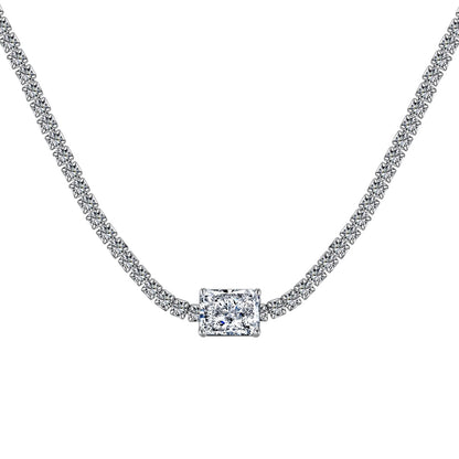[Lumi Jewelry]2.0 carat Ornate Emerald Cut Necklace