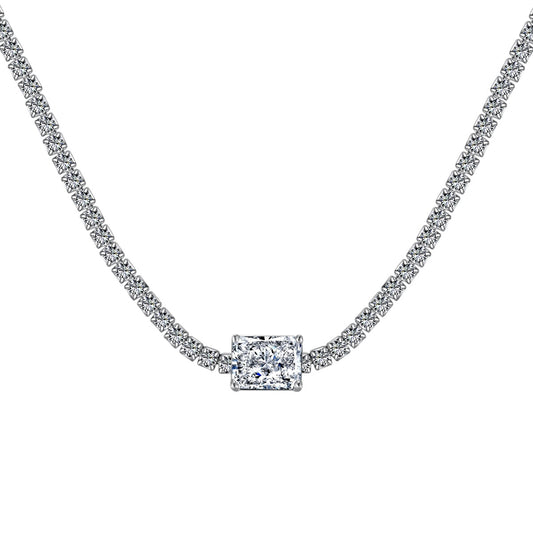 [Lumi Jewelry]2.0 carat Ornate Emerald Cut Necklace