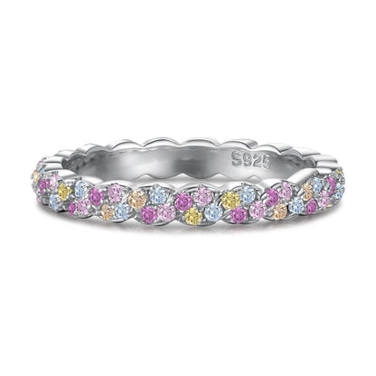 [Lumi Jewelry]Dainty Ebullient Round Cut Daily Ring