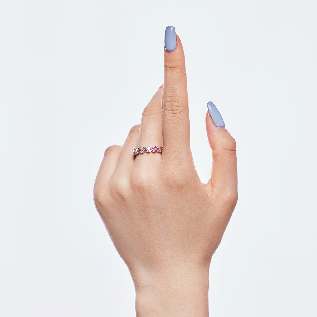 [Lumi Jewelry]Delicate Vibrant Emerald Cut Daily Ring