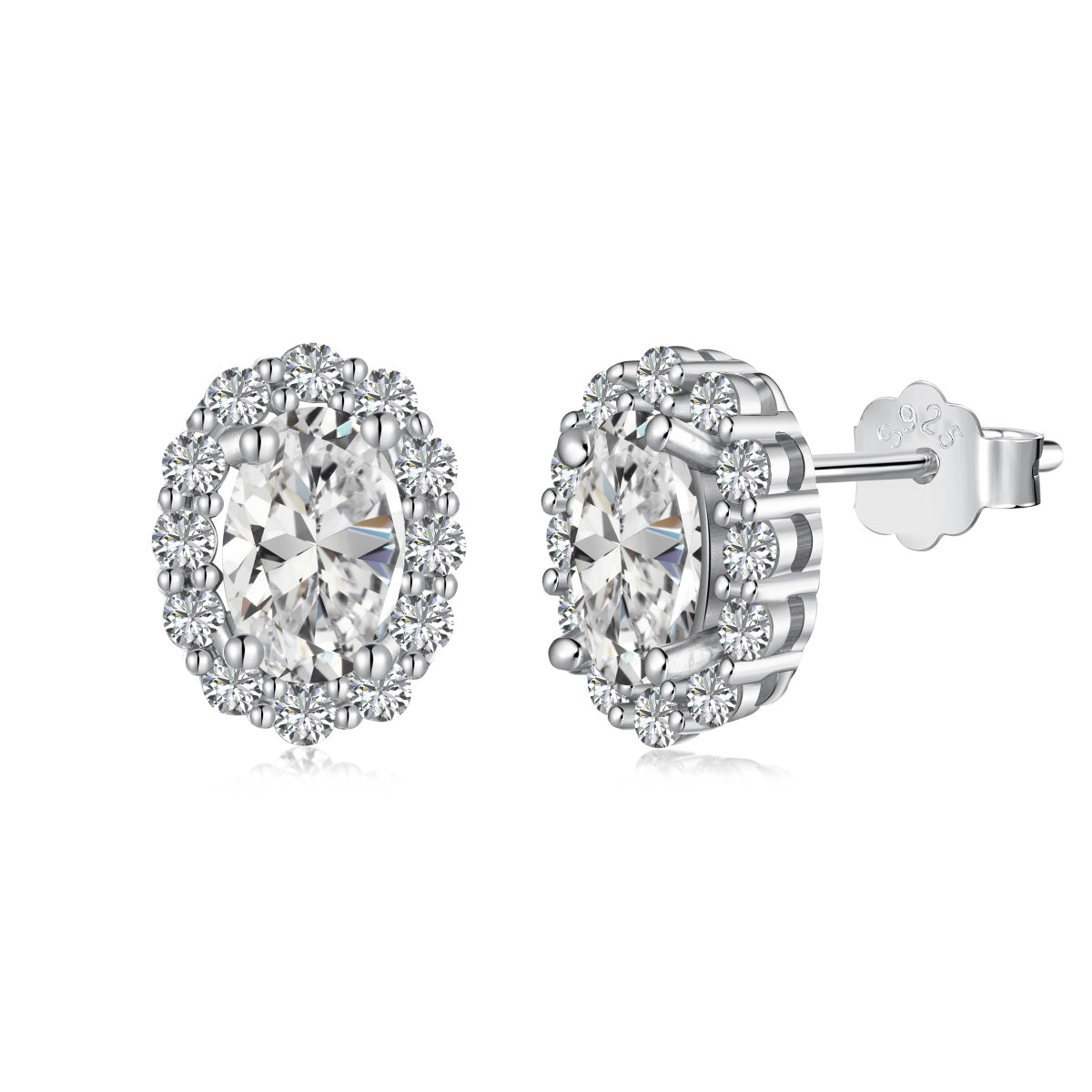 [Lumi Jewelry]Delicate Unique Oval Cut Daily Earrings