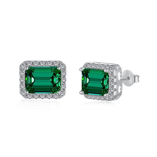 [Lumi Jewelry]Luxurious Dainty Emerald Cut Banquet Earrings