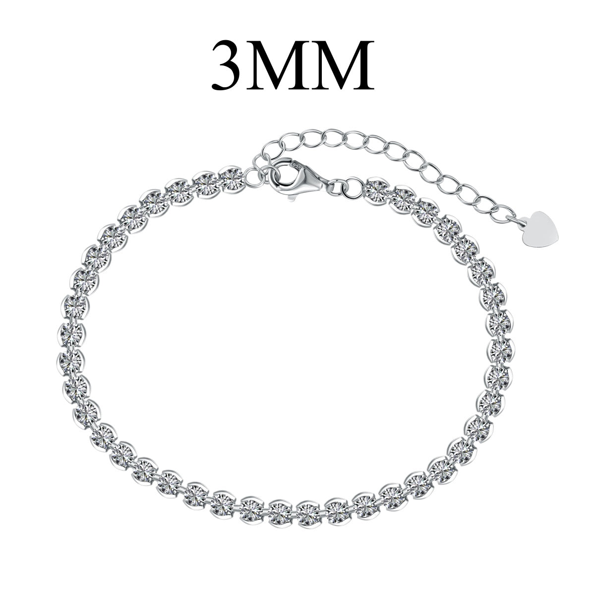 [Lumi Jewelry]Ornate  Sparkling Round Cut Daily Bracelet