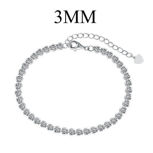 [Lumi Jewelry]Ornate  Sparkling Round Cut Daily Bracelet
