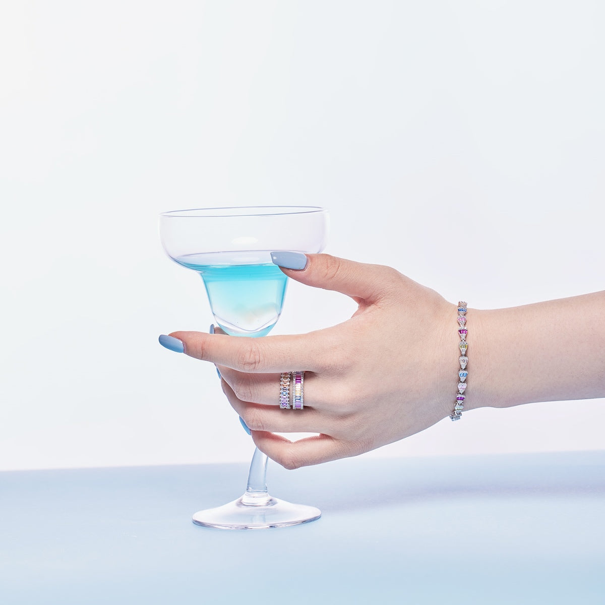 [Lumi Jewelry]Dainty Kaleidoscopic Emerald Cut Daily Ring