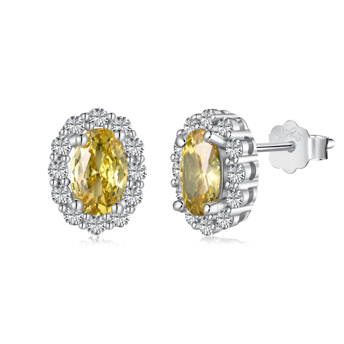 [Lumi Jewelry]Delicate Unique Oval Cut Daily Earrings