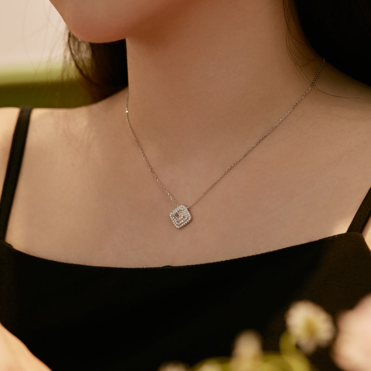 [Lumi Jewelry]Sparkling Asscher Cut Necklace