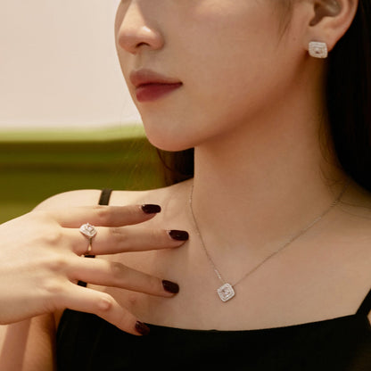 [Lumi Jewelry]Sparkling Asscher Cut Necklace