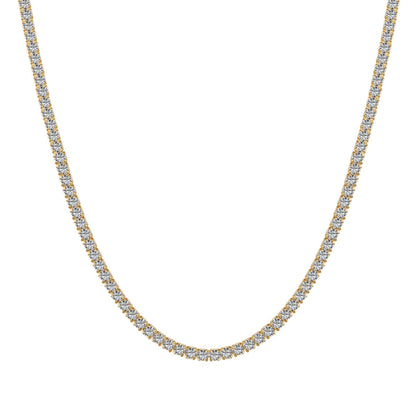 [Lumi Jewelry]Delicate Round Shape Tennis Necklace