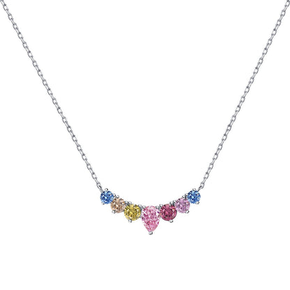 [Lumi Jewelry]Dainty Colorful Heart Necklace