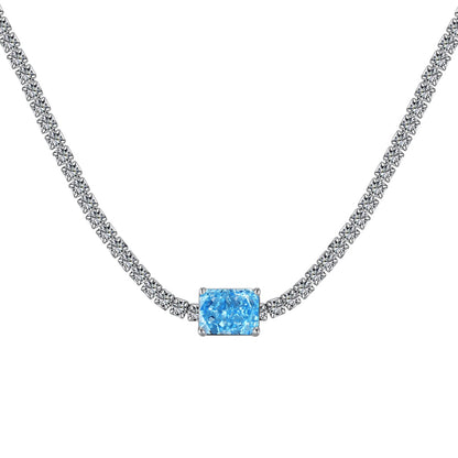 [Lumi Jewelry]2.0 carat Ornate Emerald Cut Necklace