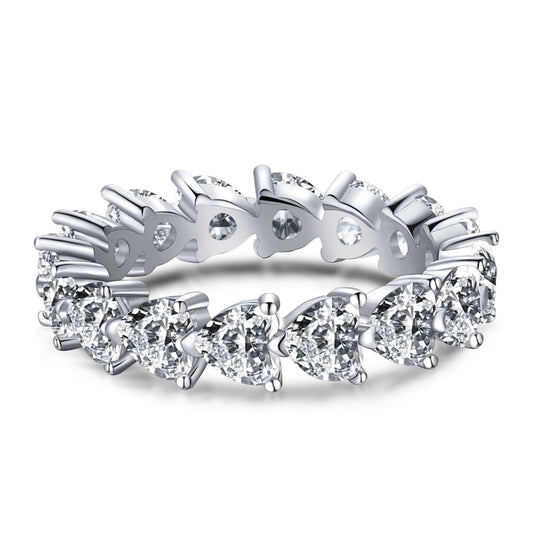 [Lumi Jewelry]0.25 Carat Radiant Romance Heart Cut Lover Ring