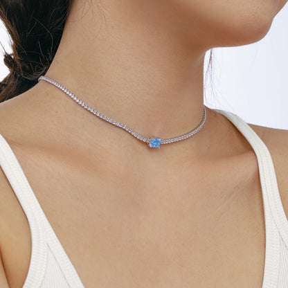 [Lumi Jewelry]2.0 carat Ornate Emerald Cut Necklace
