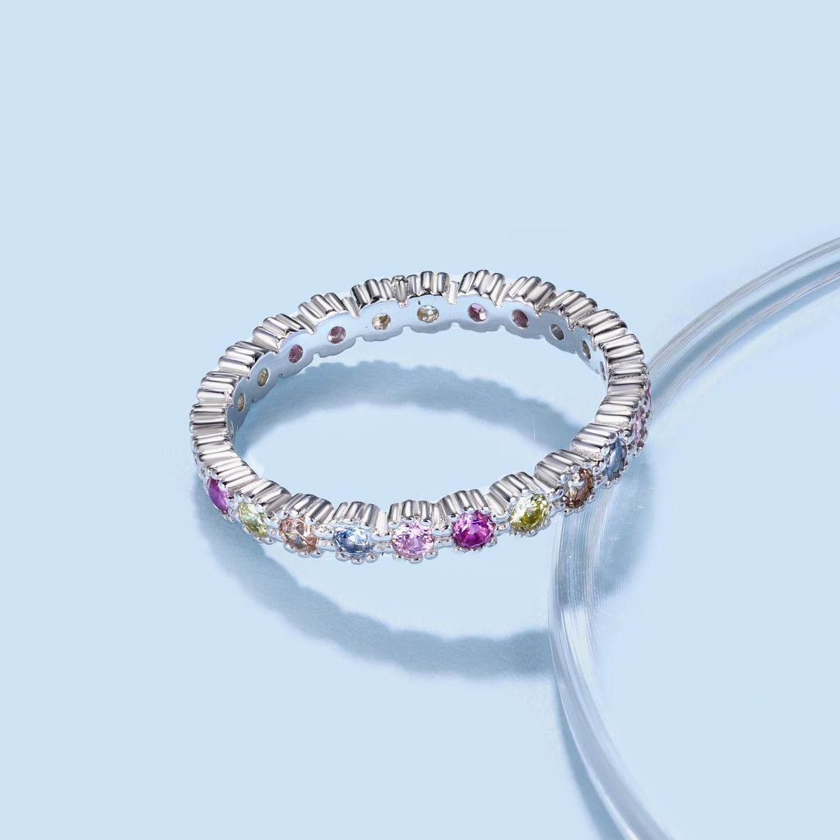 [Lumi Jewelry]Exquisite Colorful Round Cut Party Ring