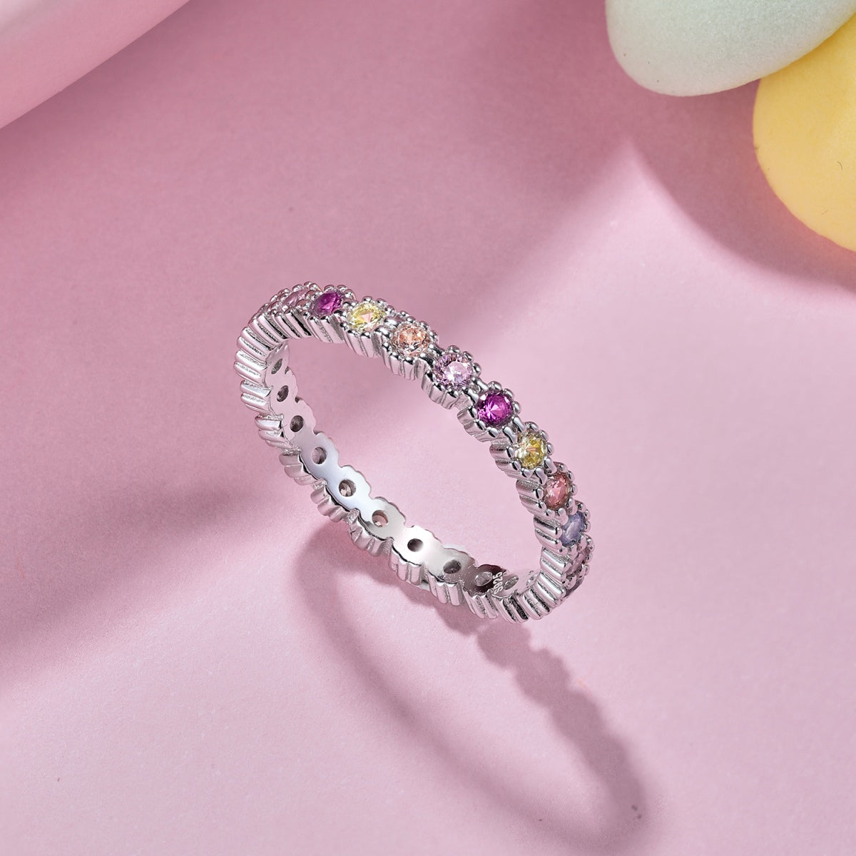 [Lumi Jewelry]Exquisite Colorful Round Cut Party Ring