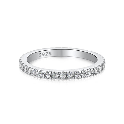 [Lumi Jewelry]Delicate Sparkling Round Cut Daily Ring