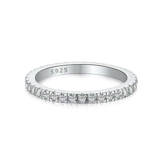[Lumi Jewelry]Delicate Sparkling Round Cut Daily Ring
