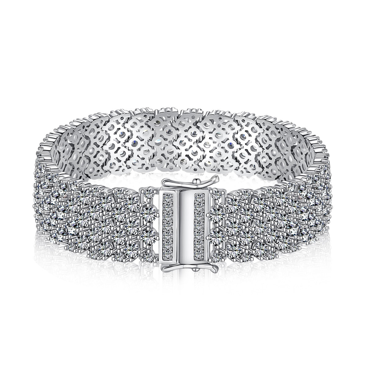 [Lumi Jewelry]Ornate Elegant Round Cut Party Bracelet