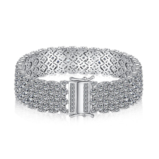 [Lumi Jewelry]Ornate Elegant Round Cut Party Bracelet