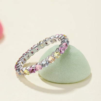 [Lumi Jewelry]Dazzling Resplendent Round Cut Party Ring