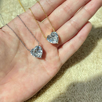 [Lumi Jewelry]6.0 carat Radiant Heart Shape Necklace