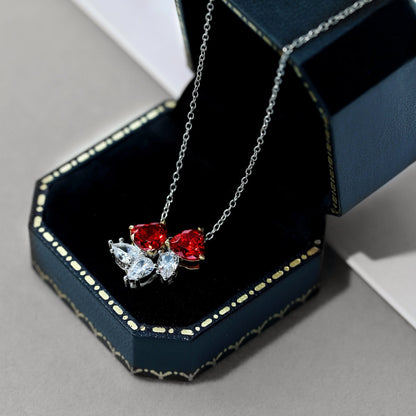 [Lumi Jewelry]Dainty Red Heart Necklace