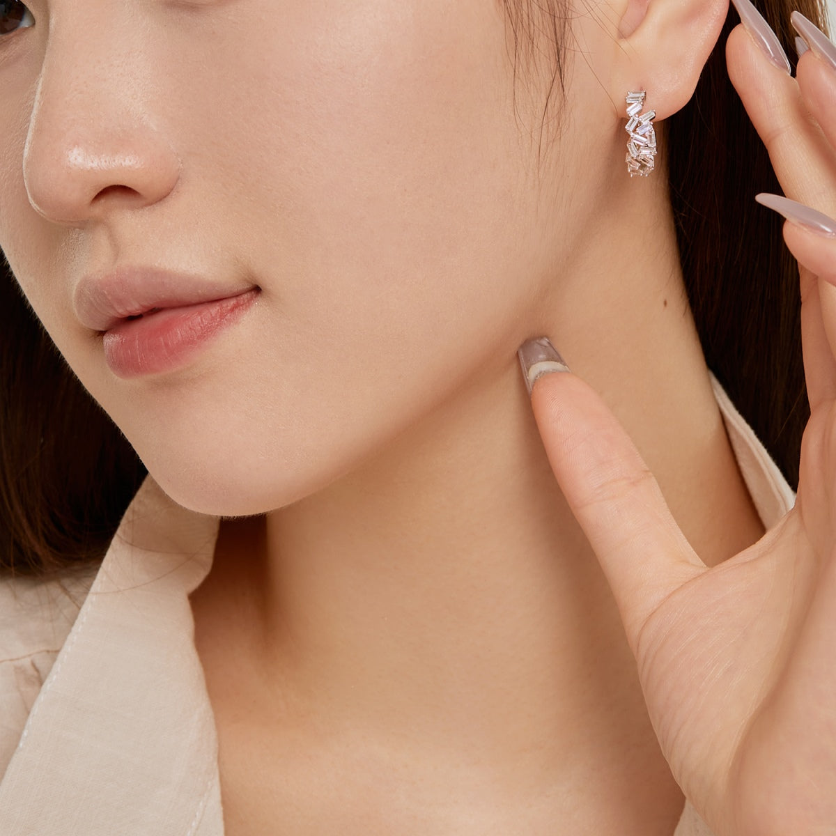 [Lumi Jewelry]Dazzling Colorful Emerald Cut Daily Earrings