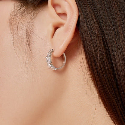 [Lumi Jewelry]Dazzling Colorful Emerald Cut Daily Earrings