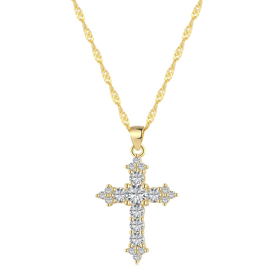 [Lumi Jewelry]Delicate Cross Shape Necklace