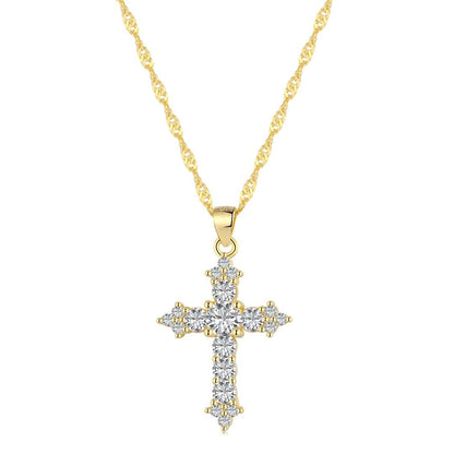 [Lumi Jewelry]Delicate Cross Shape Necklace