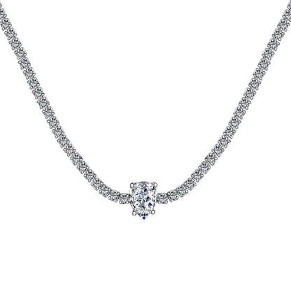 [Lumi Jewelry]1.0 carat Unique Pear Cut Tennis Necklace