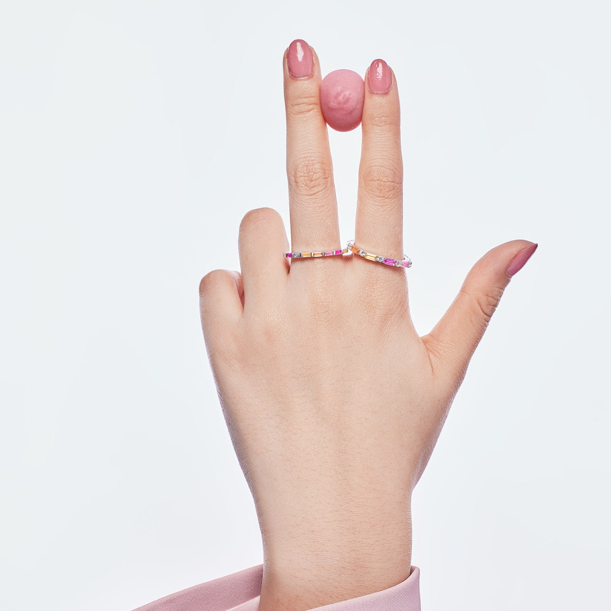 [Lumi Jewelry]Exquisite Multicolored Emerald Cut Daily Ring