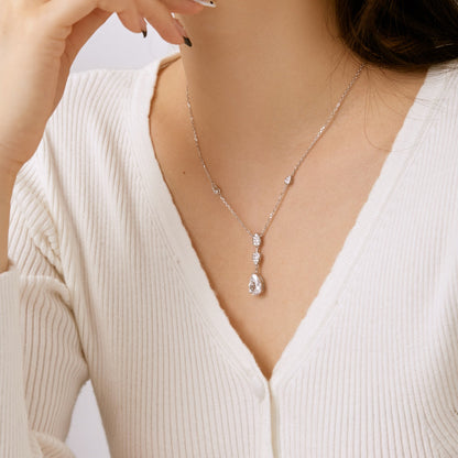 [Lumi Jewelry]Dazzling Pear Cut Necklace