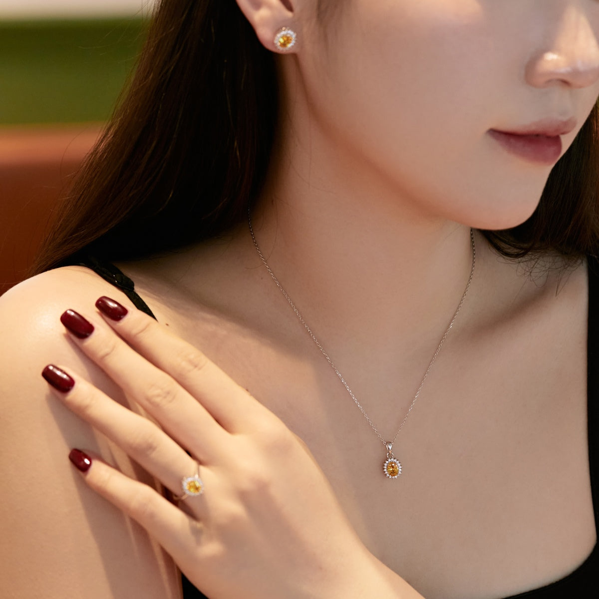 [Lumi Jewelry]Delicate Radiant Oval Cut Daily Earrings