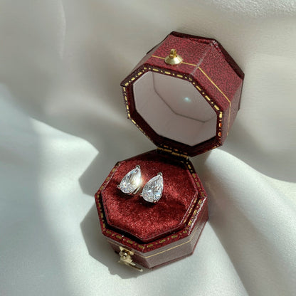 [Lumi Jewelry]Ornate Water Drop Shape Earrings