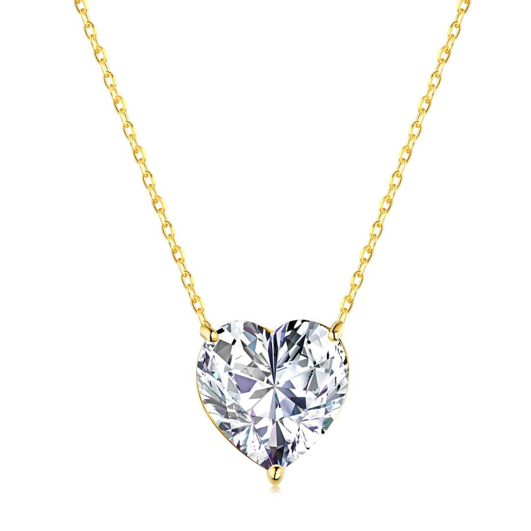 [Lumi Jewelry]6.0 carat Radiant Heart Shape Necklace