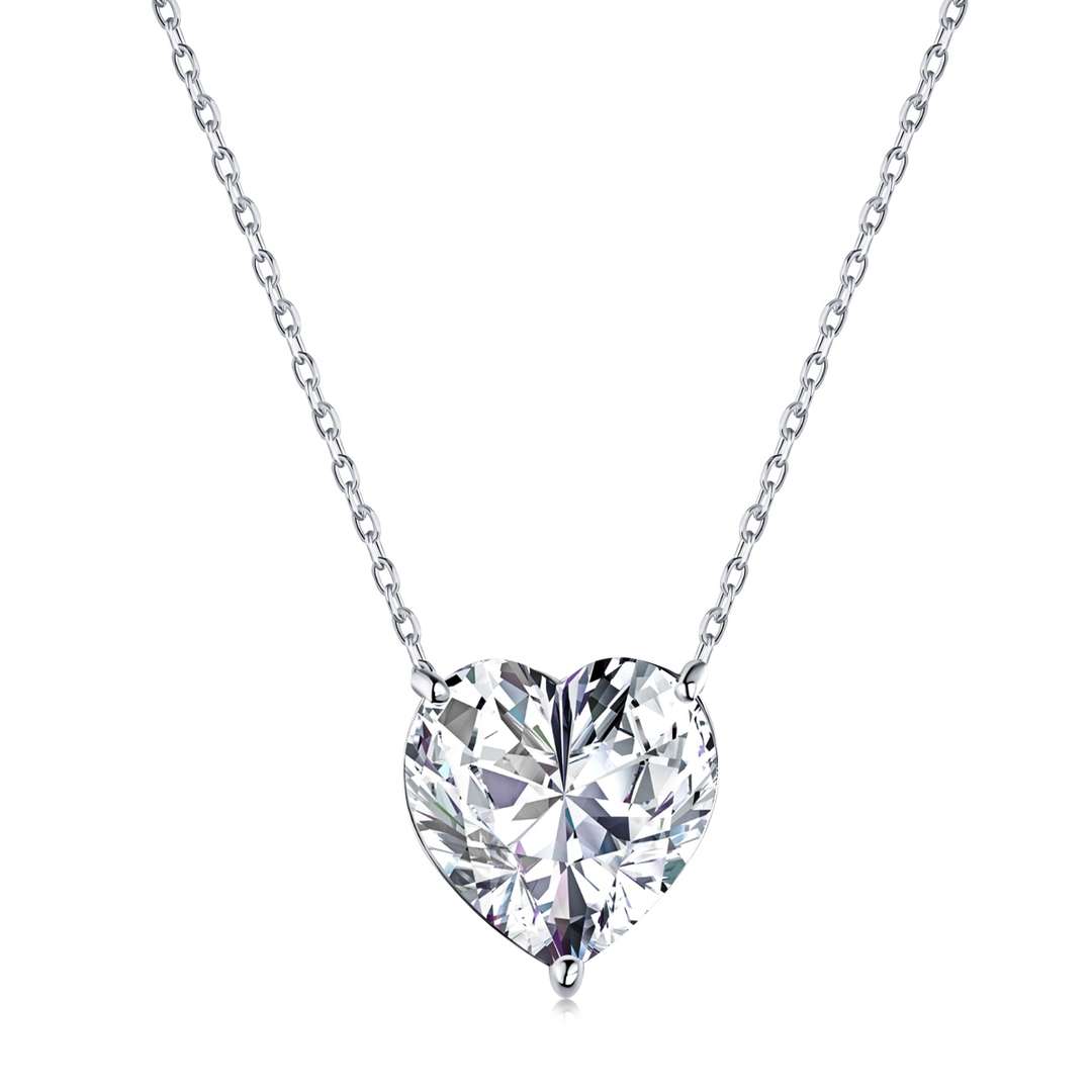[Lumi Jewelry]6.0 carat Radiant Heart Shape Necklace