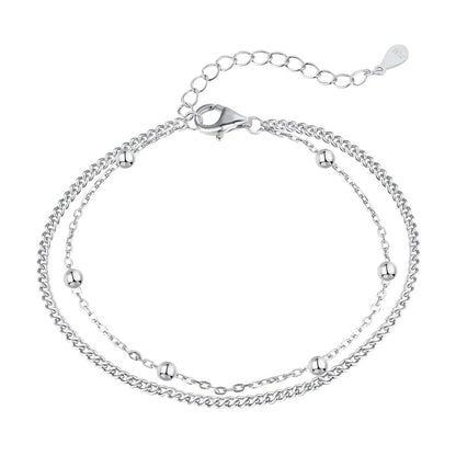 [Lumi Jewelry]Delicate Bead Double Layer Bracelet