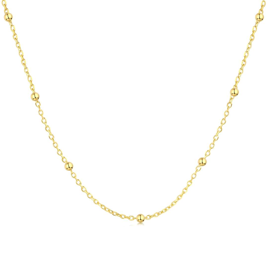 [Lumi Jewelry]Small Bead Clavicle Chain Simple Necklace
