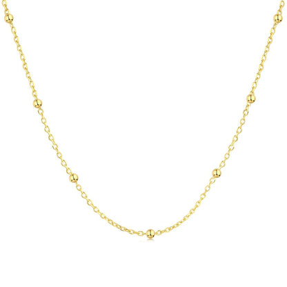 [Lumi Jewelry]Small Bead Clavicle Chain Simple Necklace