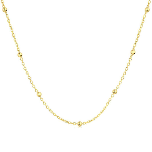 [Lumi Jewelry]Small Bead Clavicle Chain Simple Necklace