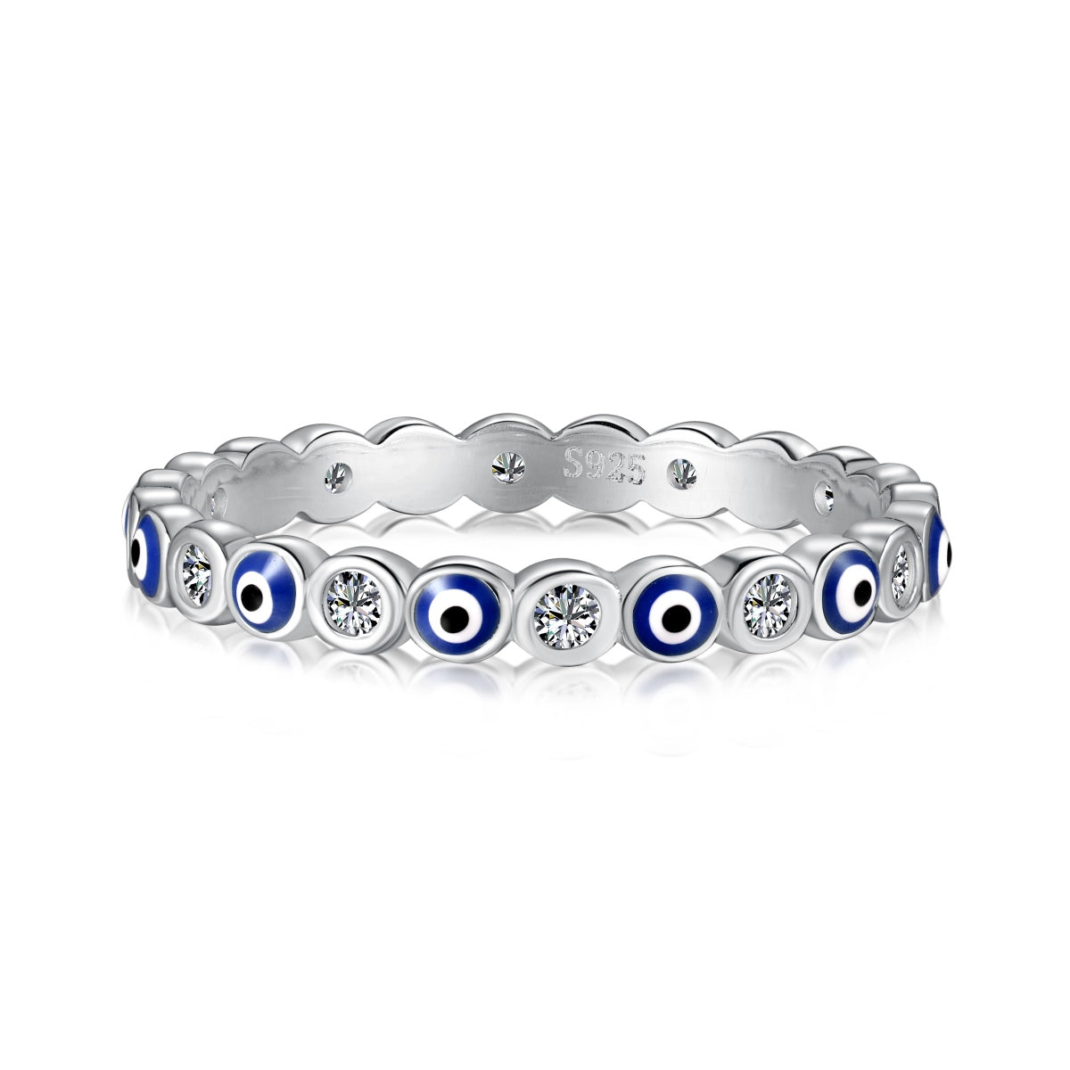 [Lumi Jewelry]Sparkling Vibrant Round Shape Daily Ring