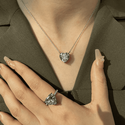 [Lumi Jewelry]6.0 carat Radiant Heart Shape Necklace