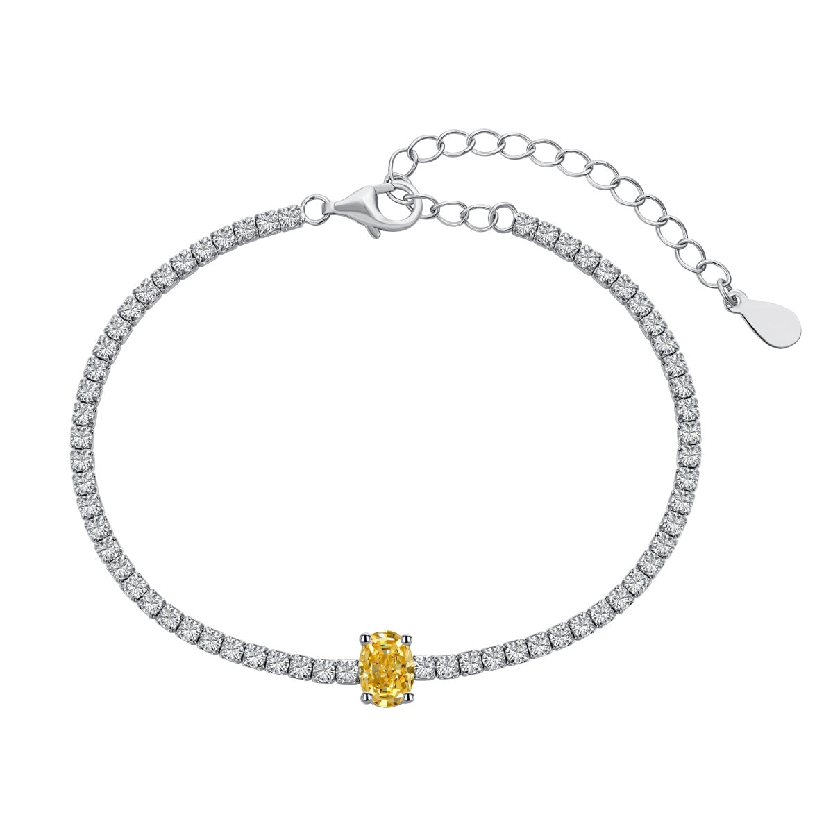 [Lumi Jewelry]0.75 Carat Exquisite Oval Cut Daily Bracelet