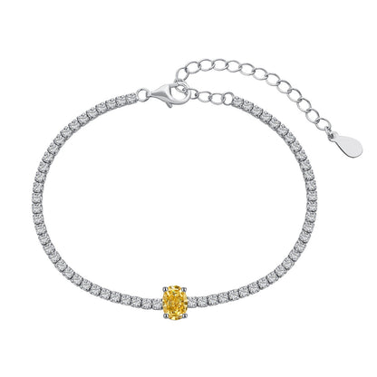 [Lumi Jewelry]0.75 Carat Exquisite Oval Cut Daily Bracelet